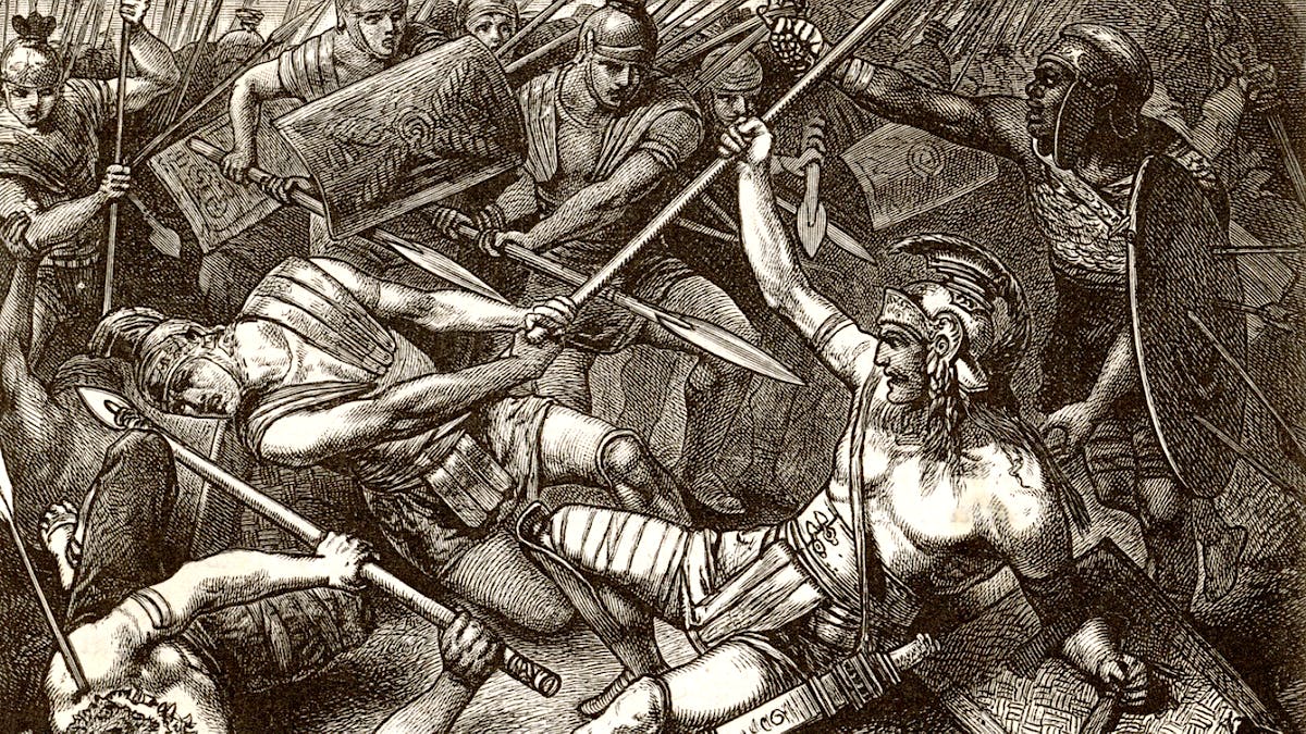 Spartacus' død (1882) av Hermann Vogel. Kilde: Wikimedia commons Arr søker bidrag om opprør